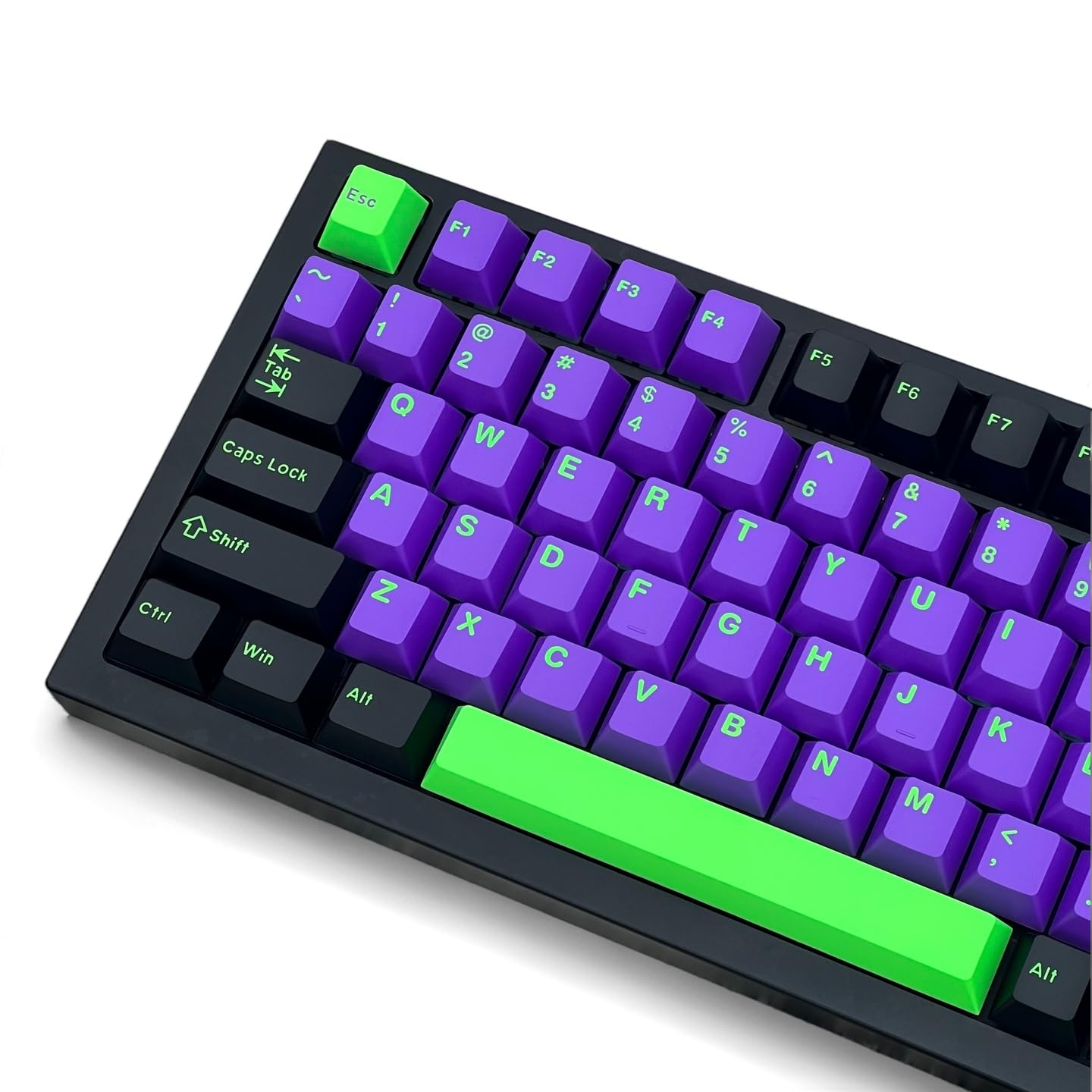Set de Touches Clavier PBT 163 Clés Double Injection Opacité Totale Non Rétro-éclairé Profil Cherry pour Switches MX-Compatible Clavier Mécanique Gaming