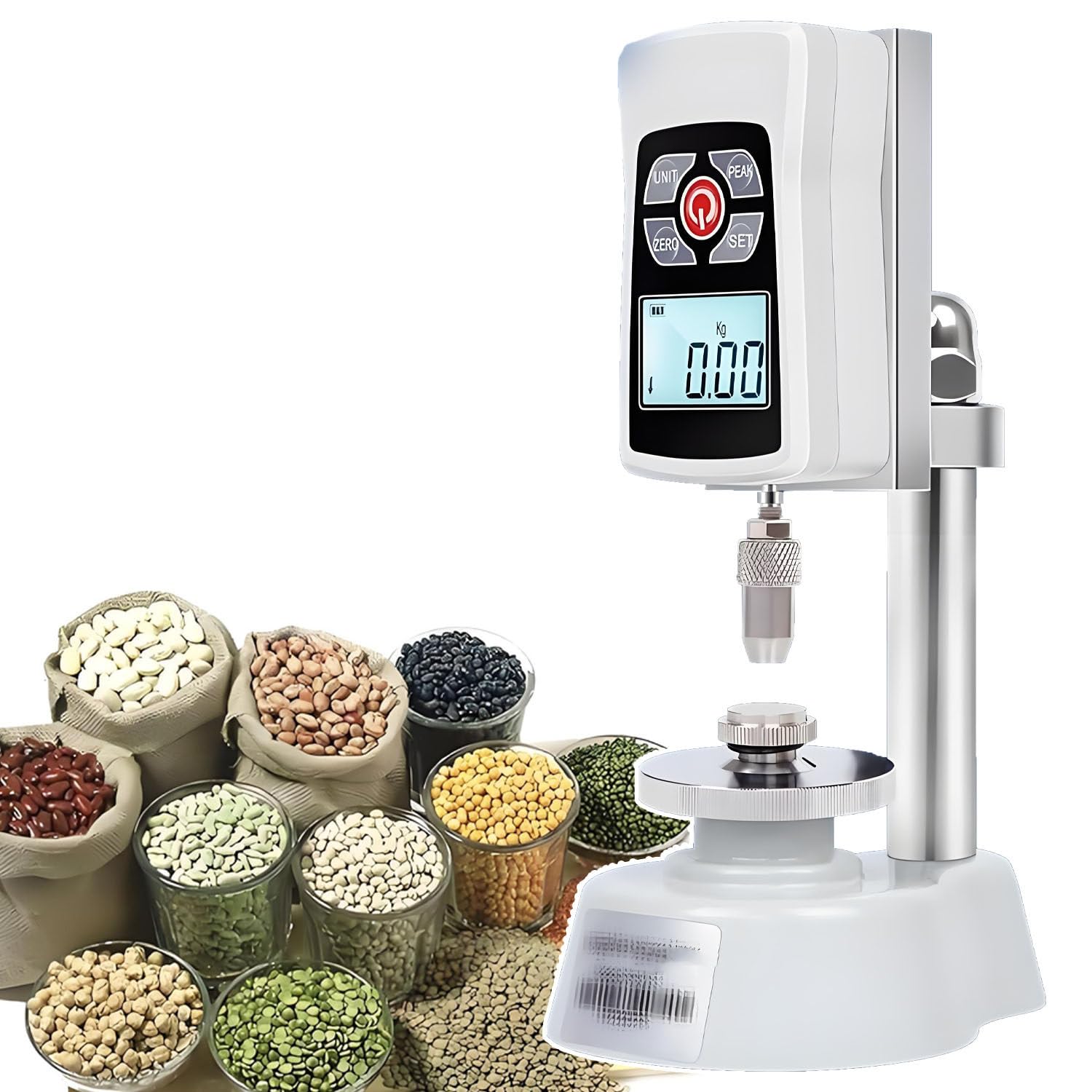 Hochpräzises Getreidehärtemessgerät, digitales Penetrometer mit 0,01 kg/0,1 N Teilung, für Labortests von Saat-, Futter- und Paddyreis