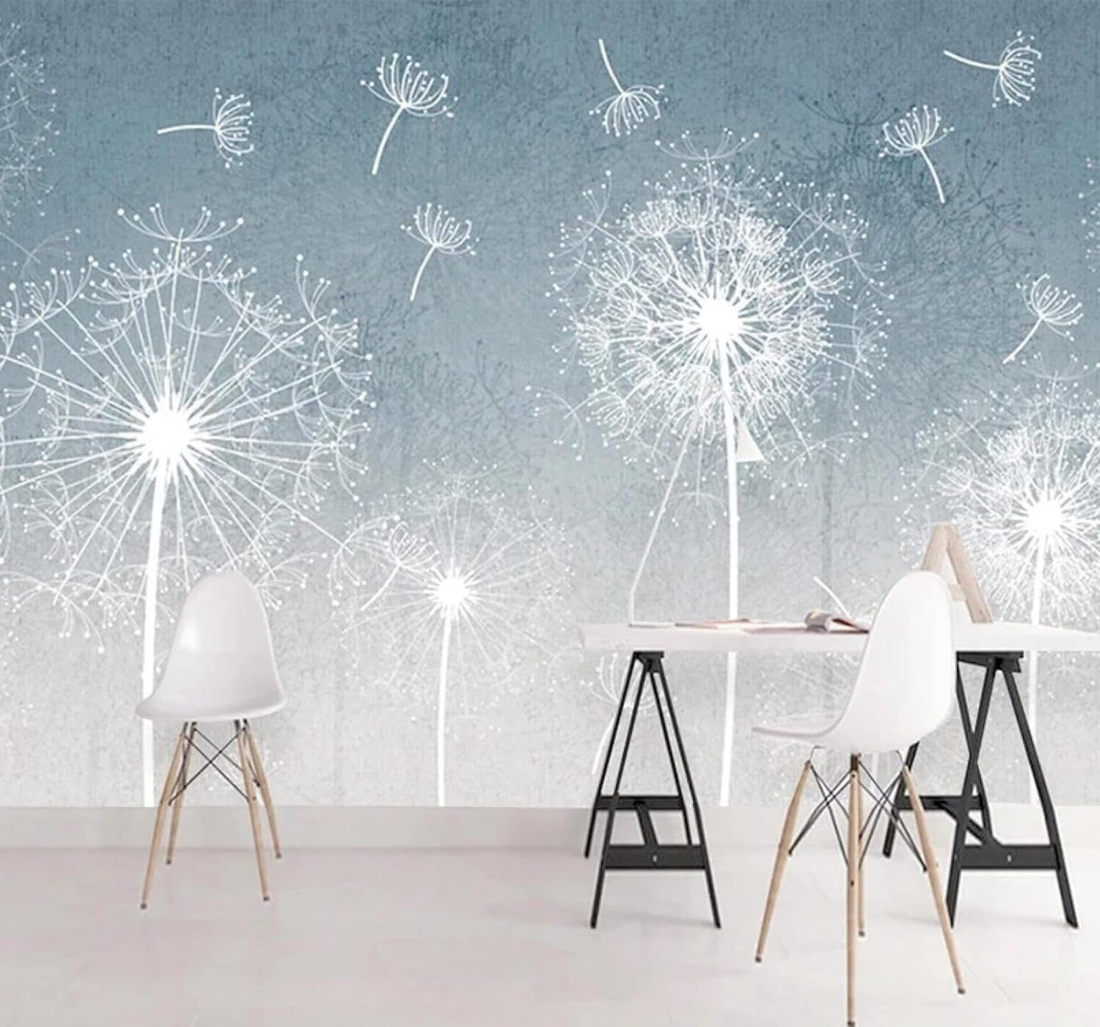 XLMING Retro Minimalist Hand Drawn Dandelion Art 3D Wallpaper Luxury Home Dining Decor Paste Sofa Living Room The Wall for Bedroom Mural-400cm×280cm