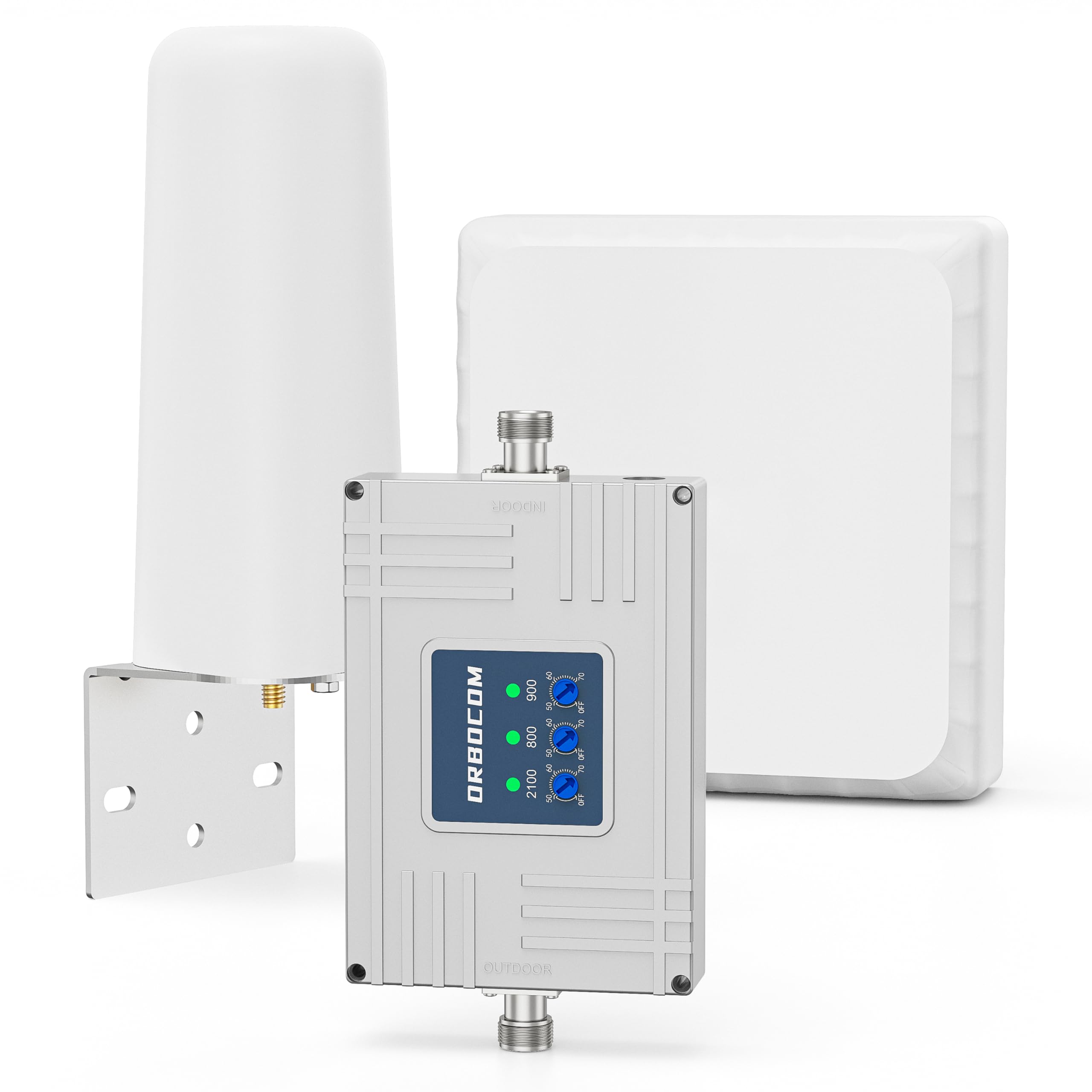 Amplificateur 5G 4G 3G Bande 20/8/7 Amplificateur GSM LTE WCDMA Tri-Bande (800/900/2600MHz), pour Orange/SFR/Bouygues Tous Opérateurs, Support Multi-Appareils, pour Maison/Bureau