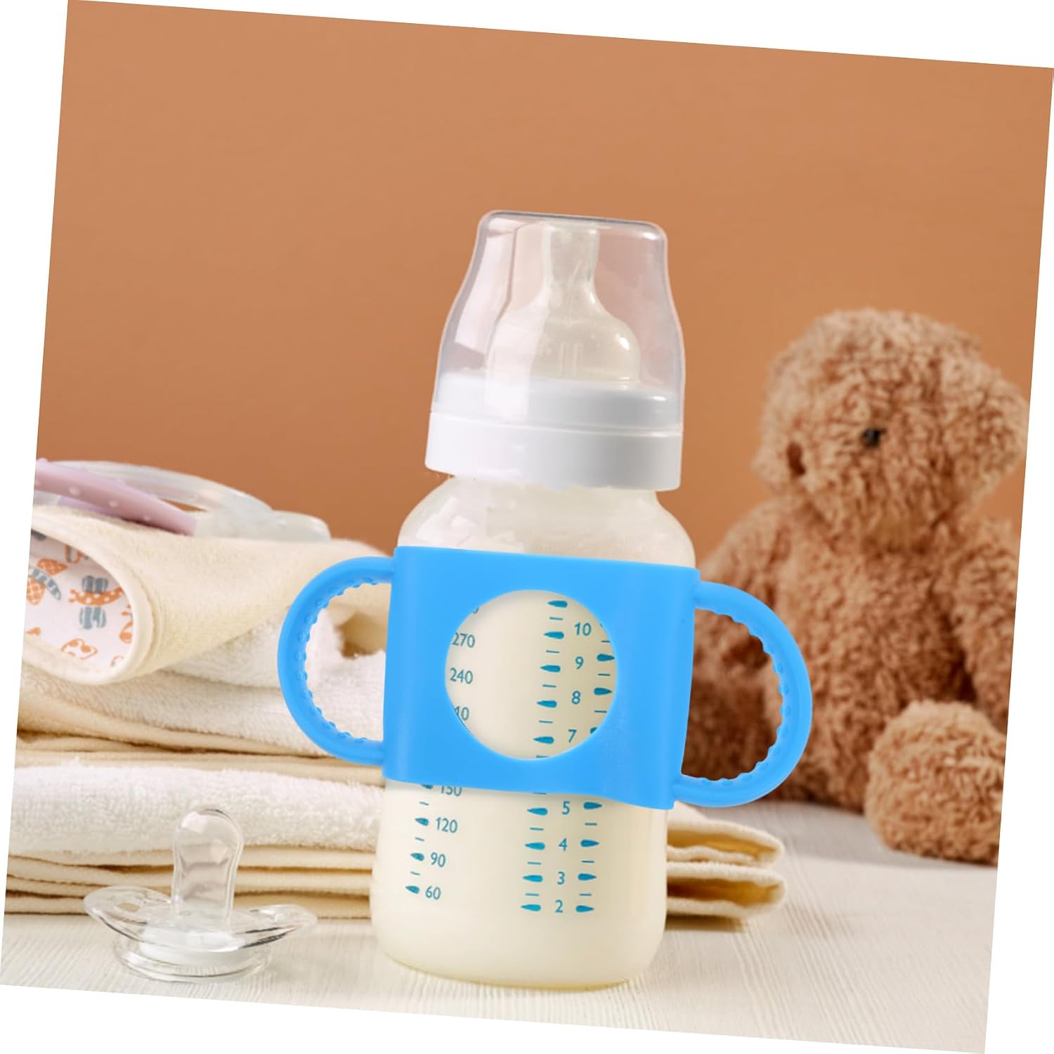 Bottle Handle Grip Wide Silicone Feeding Handle for Bottles Shockproof Protection with Ergonomic Design for Comfortable Grip and Easy Cleaning