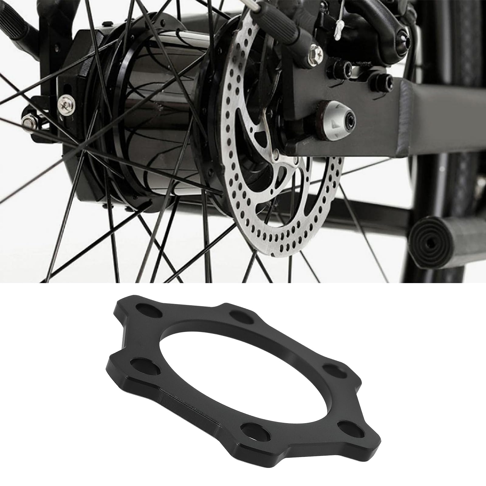 1 zestaw adapterów do piasty rowerowej z hamulcem tarczowym 100-110x15mm 5 mm adaptacja kompatybilna z Konwersja koncentratora (przód)