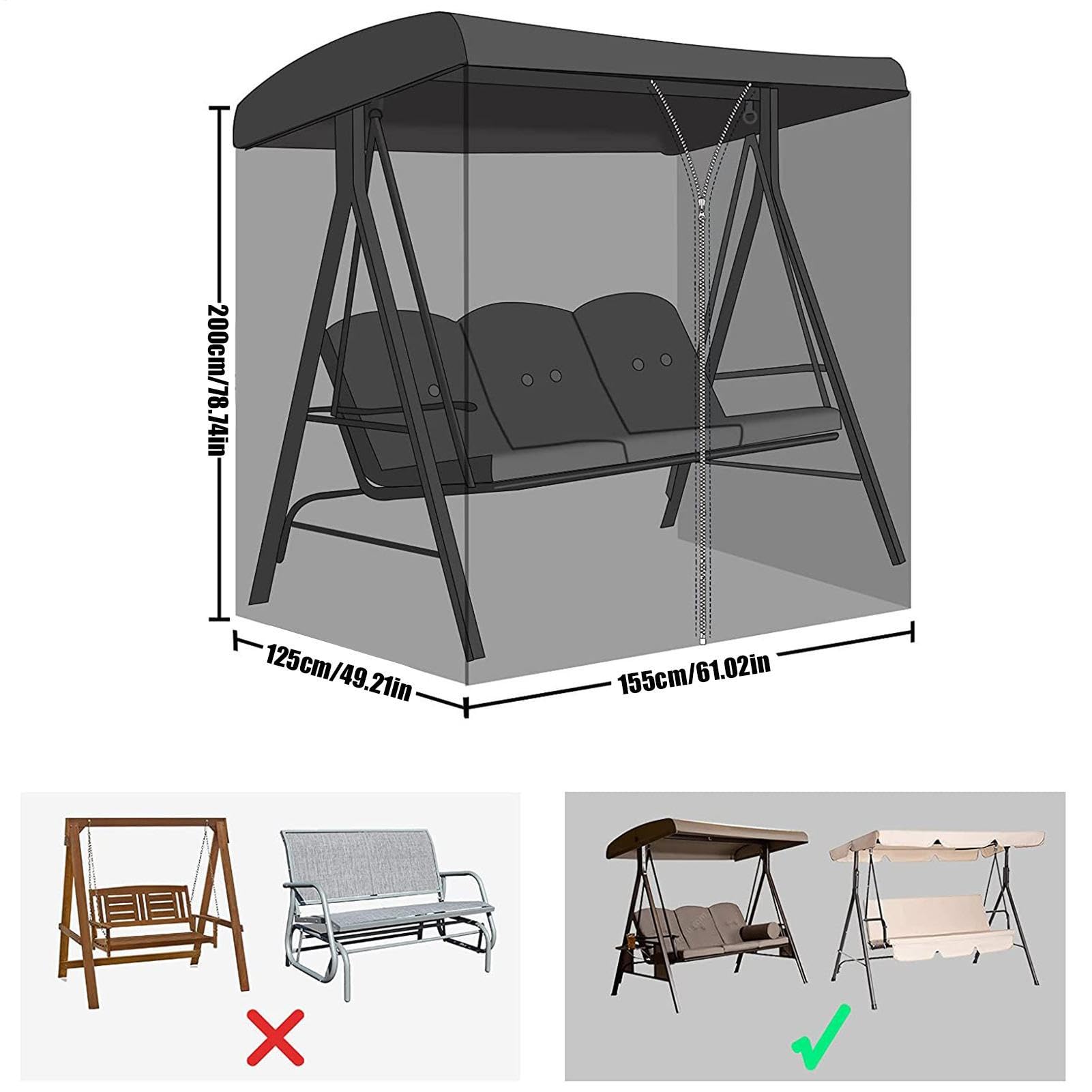 Zanzariera da campeggio Tenda Portatile Traspirante Impermeabile con | Tenda Zanzariera per Altalena Per feste in casa, balcone, portico, giardino, camper, appartamento, cortile, deck,