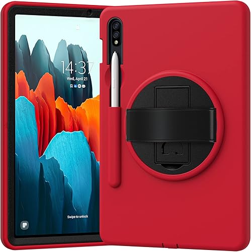 Vista 49 de ORIbox Defender - Funda para Samsung Galaxy Tab S8/Tab S7 de 11 pulgadas, protección contra caídas de cuerpo completo, parachoques 3 en 1 a prueba