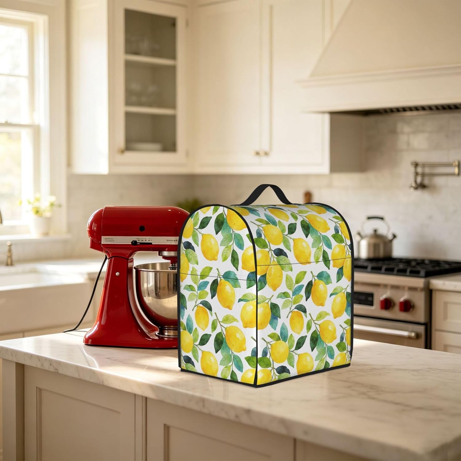 Stand Mixer Cover with Pockets Lovely Lemon for 6-8 qt Coffee Maker Blender Covers Accessories