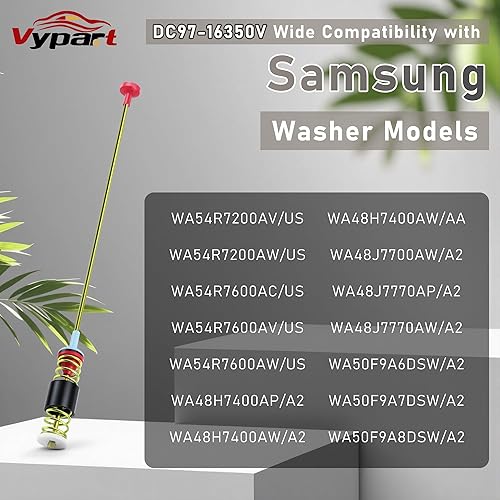 Miniatura 5 de DC97-16350V Barra de suspensión para lavadora, versión mejorada ultraduradera, compatible con Sam-sung WA54R7200AWUS WA54R7600ACUS WA54R7600AWUS