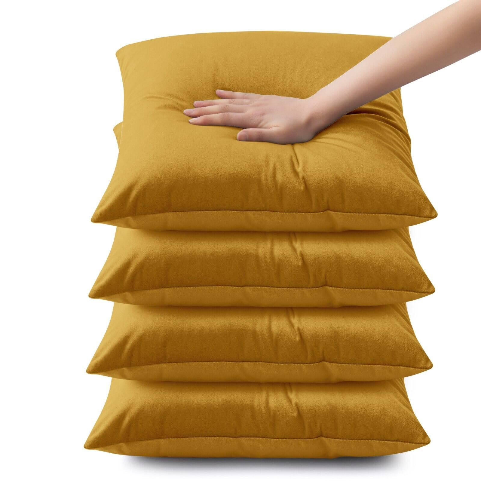 Seechoo Velvet Cushion Covers, Set of 4, 45x45cm, Extra Soft Plush, 17 Colours — image 1
