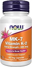 NOW Foods Supplements, Vitamin K2 (MK-7) 300 mcg, Extra Strength, Supports Bone Health*, 60 Veg Capsules
