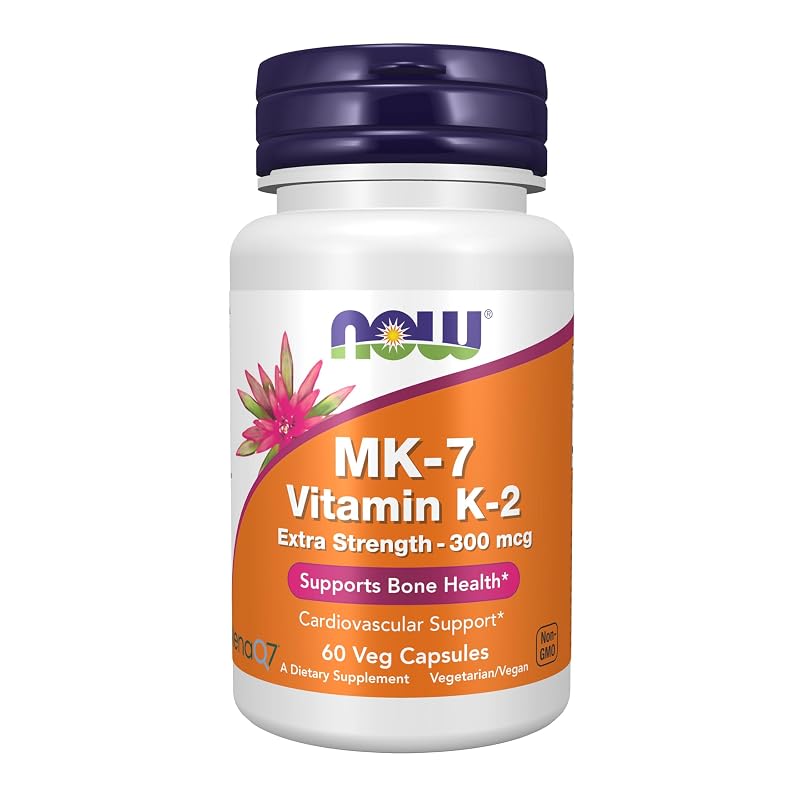 NOW Vitamina K2 (MK-7) 300 mcg, 60 cápsulas vegetarianas