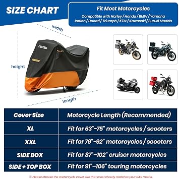 Favoto Motorcycle Cover for Harley Davidson Heavy Duty 420D Oxford