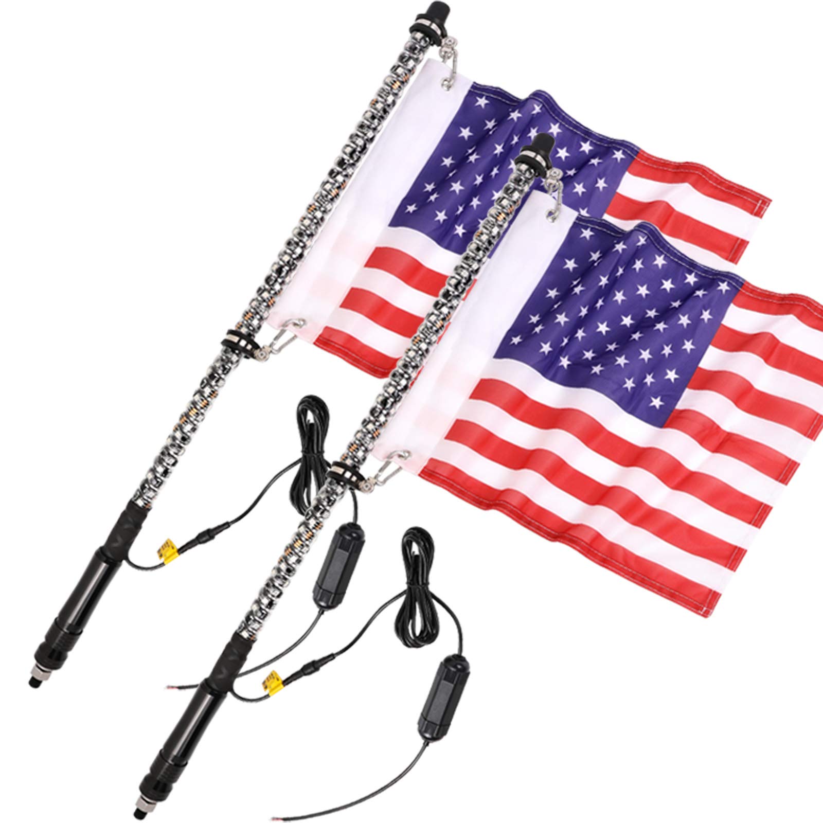 Buy 3FT LED Whip Lights, Moso LED 2 Pcs LED Whip Lights RF Remote