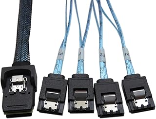 YIWENTEC Mini SAS 36P SFF-8087 to 4 SATA Target Hard Disk Connector Data Cable 0.5m