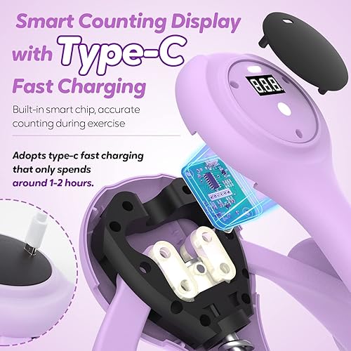 Miniatura 2 de Maestro de muslo, función de conteo mejorada Equipo de ejercicio de muslo interior de spopal, entrenador de fuerza ajustable de 15 a 35 libras,