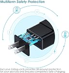 6-Pack USB A Charger Block, USB Adaptive Fast Charger Android Phone Rapid Charger Power Adapter Wall Charger Plug Compatible with Galaxy S21/S20/S10/S10e/S10 Plus/S9/S9 Plus/S8/S8 Plus/S7/S6, LG, HTC