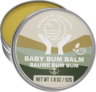Organic Baby Bum Balm - For Baby's Sensitive Little Bum – Woman In The Moon - Safe, Natural Skin Care – Moisturizing Balm to Promote Skin Health (1 Pack)