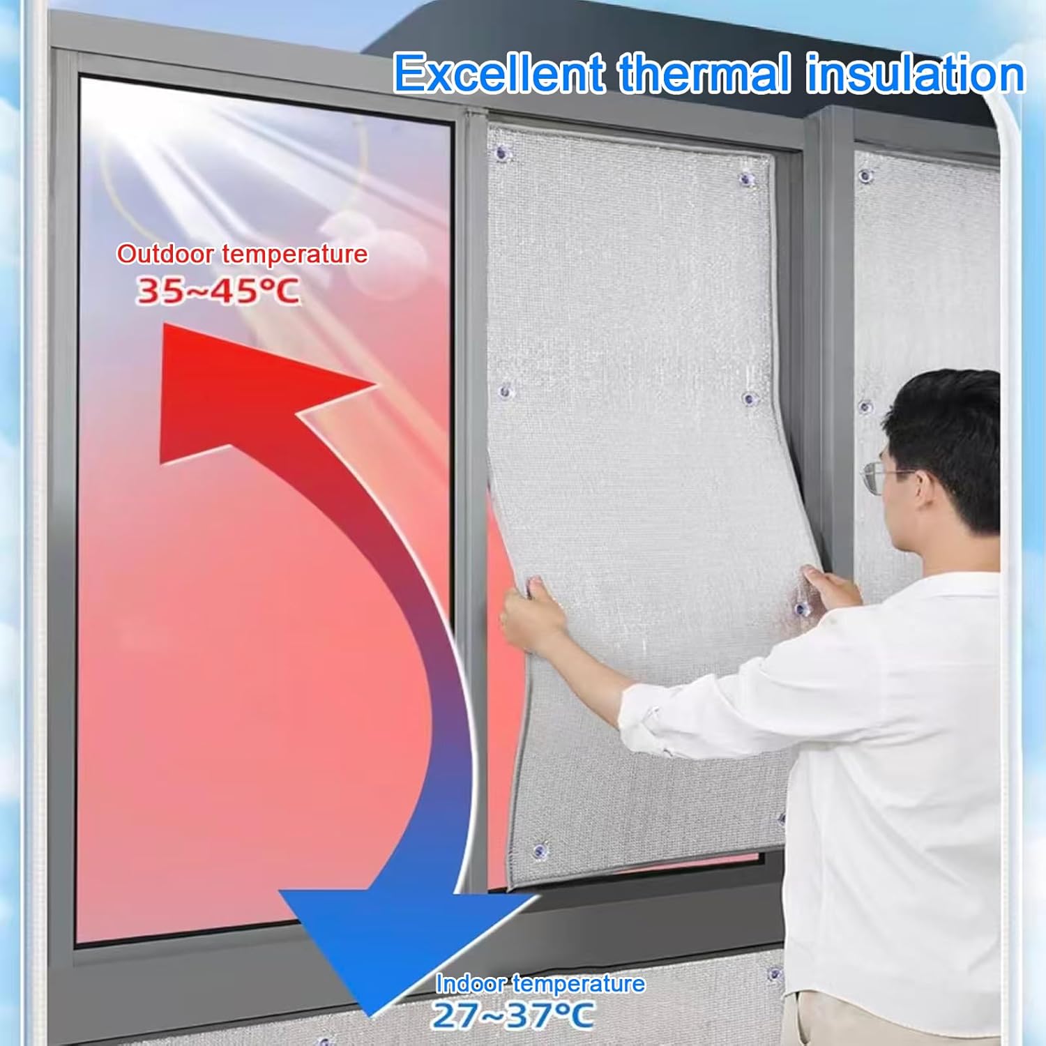 0.31in Thickness Window Privacy Film,Heat Control Window Film,Sun Blocking Glare Reduction Anti Uv Window Tint,Sound Insulation Super Noise Reduction,for House Office (39"x39")