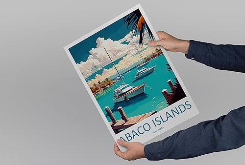 Miniatura 4 de Abaco Islands Travel Print Wall Art Abaco Islands Wall Hanging Home Décor Abaco IslandsArt Lovers Wall Art Caribbean Travel Print