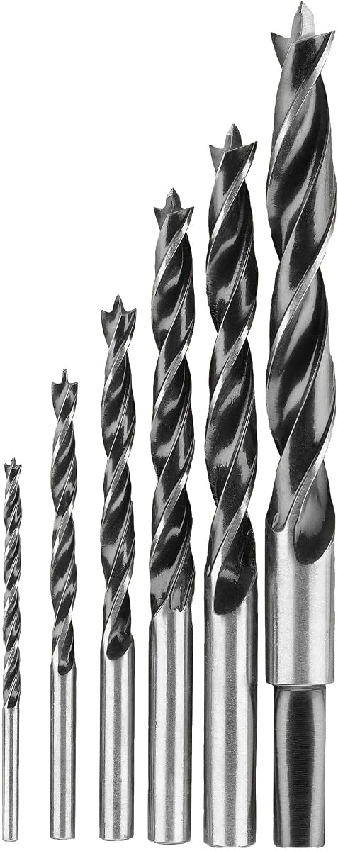 DEWALT Juego de brocas, punta Brad, 6 piezas (DW1720), negro