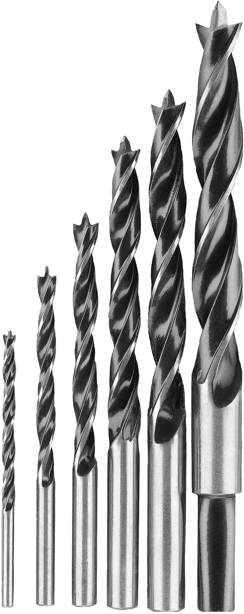 Drill Bit Set, Brad Point, 6-Piece (Dw1720), Black