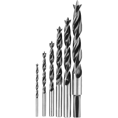DEWALT Drill Bit Set, Brad Point, 6-Piece (DW1720) , Black