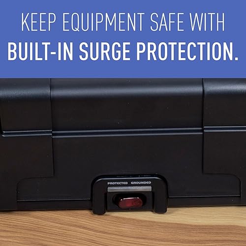 Miniatura 7 de Legrand - Kit de organización de cables Wiremold CCBP8-BK con caja de organización de cables, caja de salida Wiremold con 8 tomas, caja de gestión