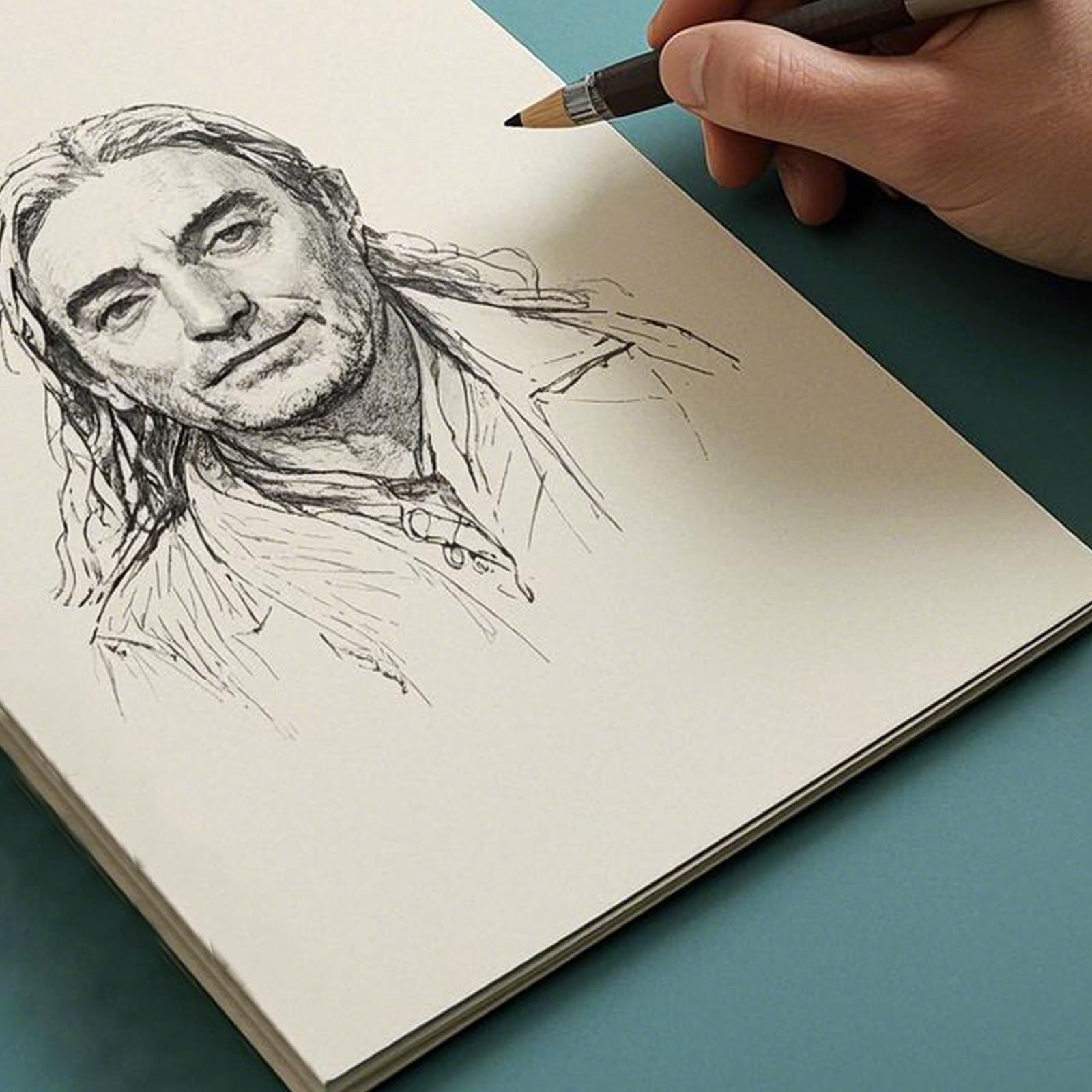 HEIYUET A3 Quaderno da Disegno spiralato, 3 pezzi Album da Disegno A3, Sketchbook da carta kraft, 30 fogli/60 pagine, colore marrone