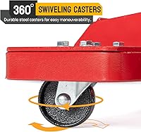 Vista 6 de TUFFIOM Gato hidráulico de transmisión para servicio/piso de 1/2 tonelada (1,000 lb) de capacidad, bajo perfil con carro rodante, herramienta