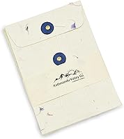 Vista 5 de Kathmandu Valley Co. Sobre de papel Lokta hecho a mano con cierre de botón de cuerda, funda para documentos, para invitaciones, correos, 4.5 x 6.5