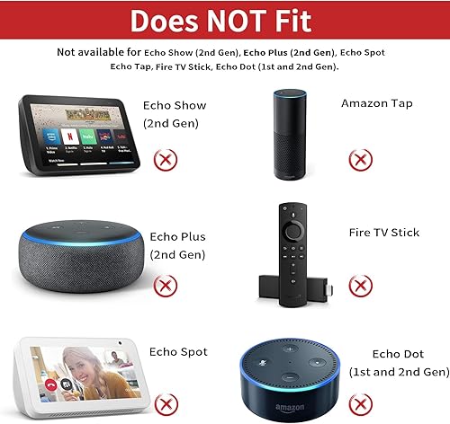 Miniatura 4 de Cargador de 21 W compatible con Alexa Echo Show 5 de 3ª generación, Echo Show/Plus 1ª generación, Echo 1ª/2ª generación, Echo Look, Echo Link. Cable