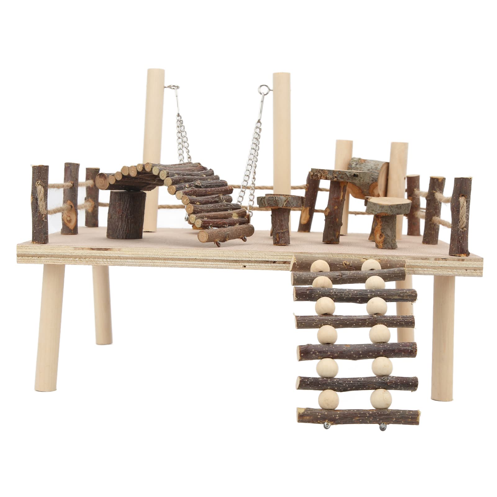 di arrampicata vivente in legno naturale per criceti Set da gioco in legno per criceti per piccoli animali domestici