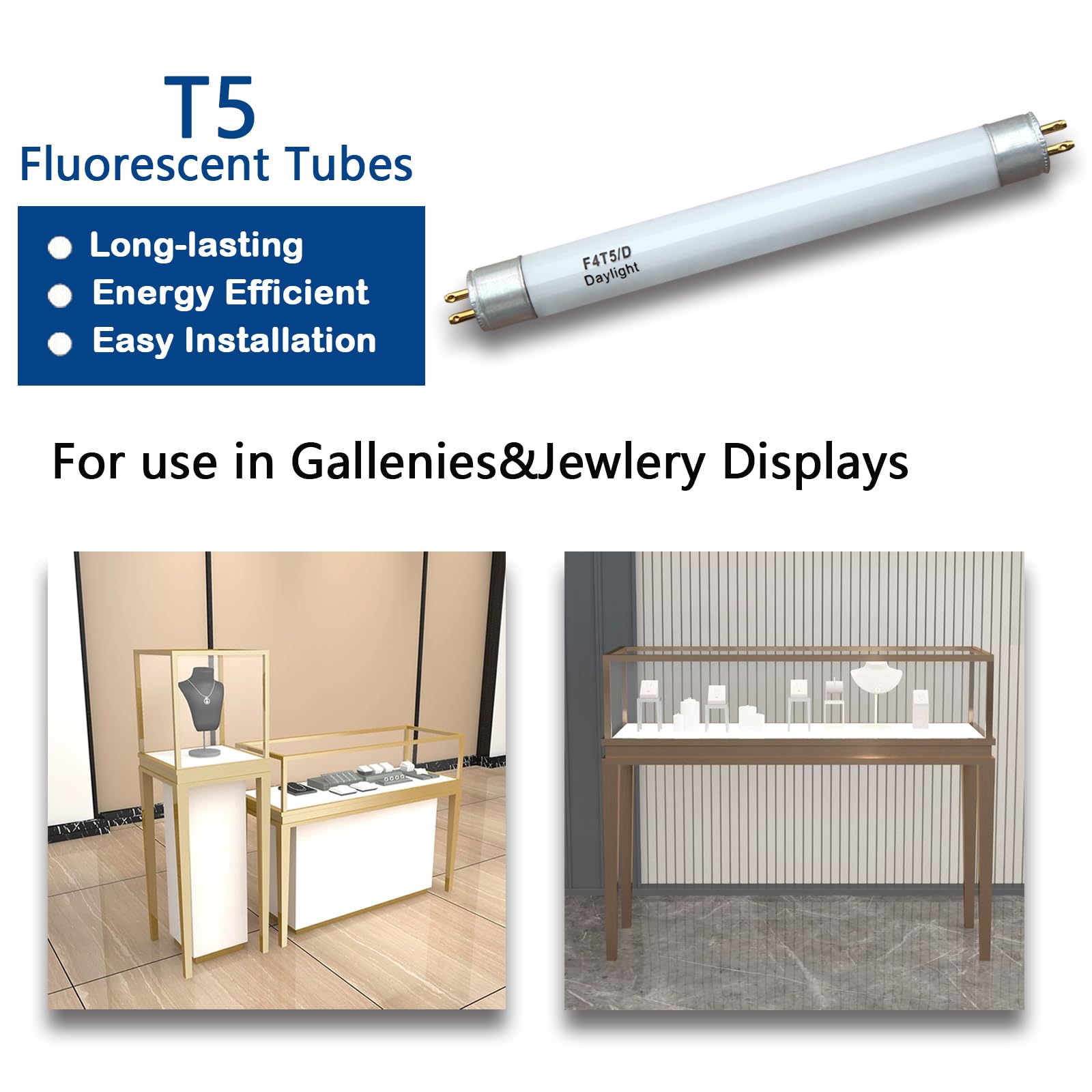 (T5 Pack of 1) - Eiko 15501 - F4T5/D Straight T5 Fluorescent Tube Light Bul 6 Inch F4T5&frasl;CW Fluorescent Tube,T5 4W Cool White Under Cabinet