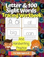 Vista 1 de Letter & 100 Sight Words Tracing Workbook And Handwriting Practice For Kids Ages 4-6 Alphabet & Sight Words Printing Workbook For Kindergarten