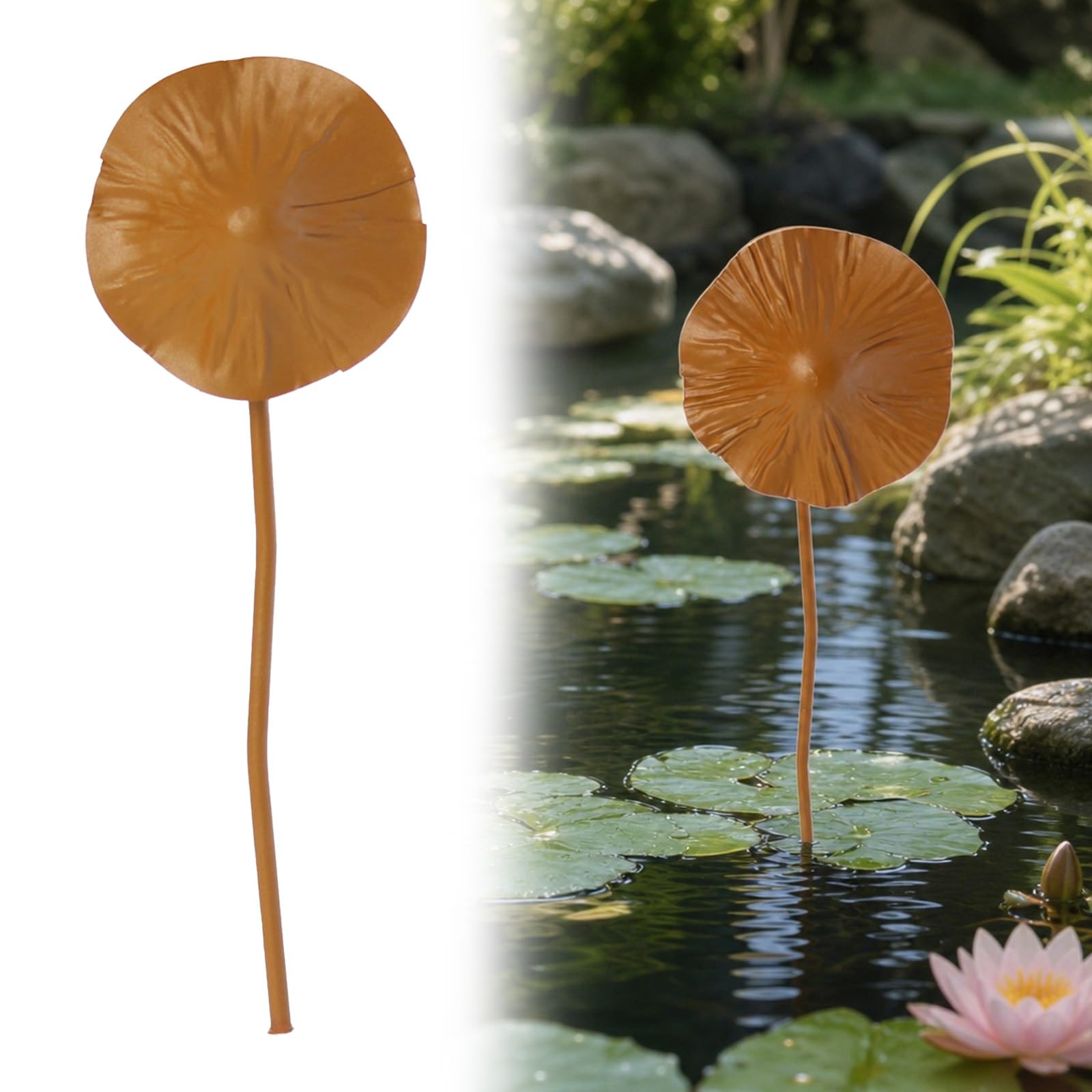 Metal Mushroom Garden Statue Decor, Iron Mushroom Statue Stake, Handmade Weather-Resistant Garden Stakes, Flower Pot Decoration for Patio Balcony Lawn Yard
