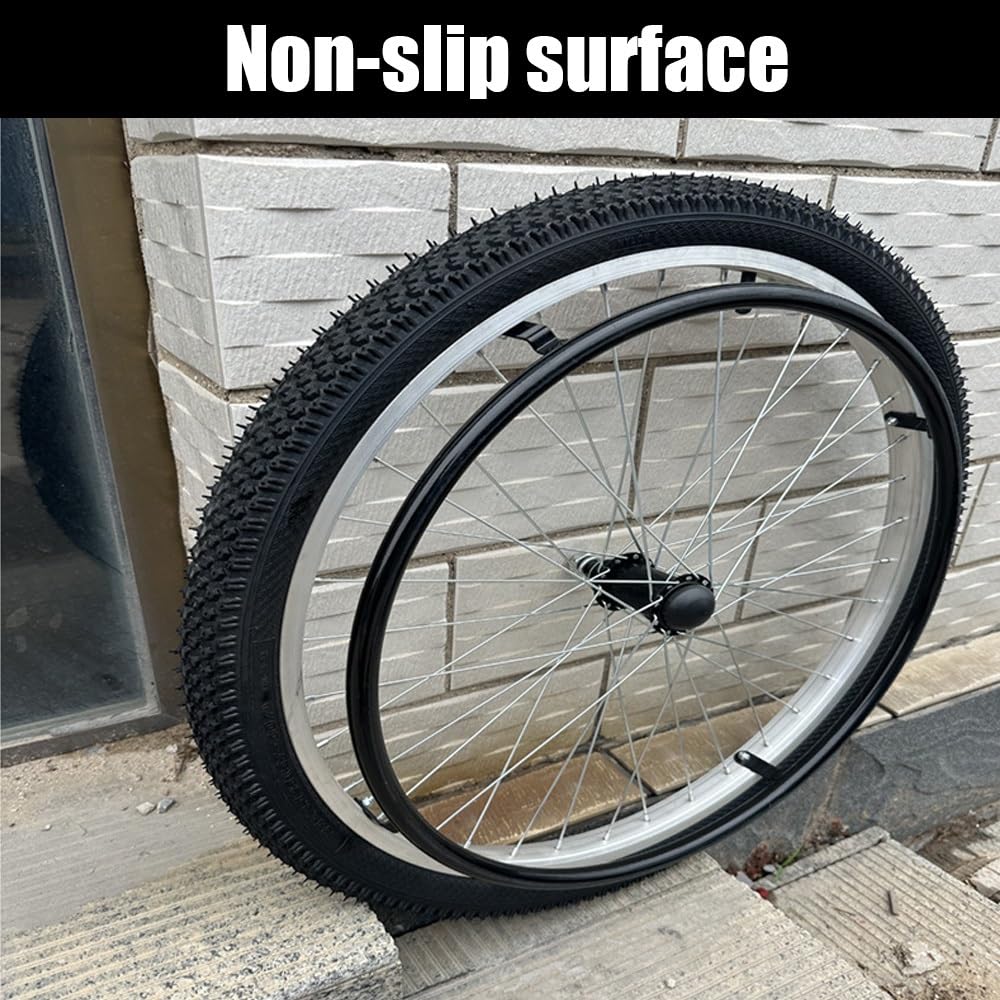 24" X 1.95" Hinterräder Für Rollstuhl, 2 Stück Ersatzteile Für Luftreifen Ersatz, All-Terrain-Rollstuhlreifen Für Drinnen Und Draußen