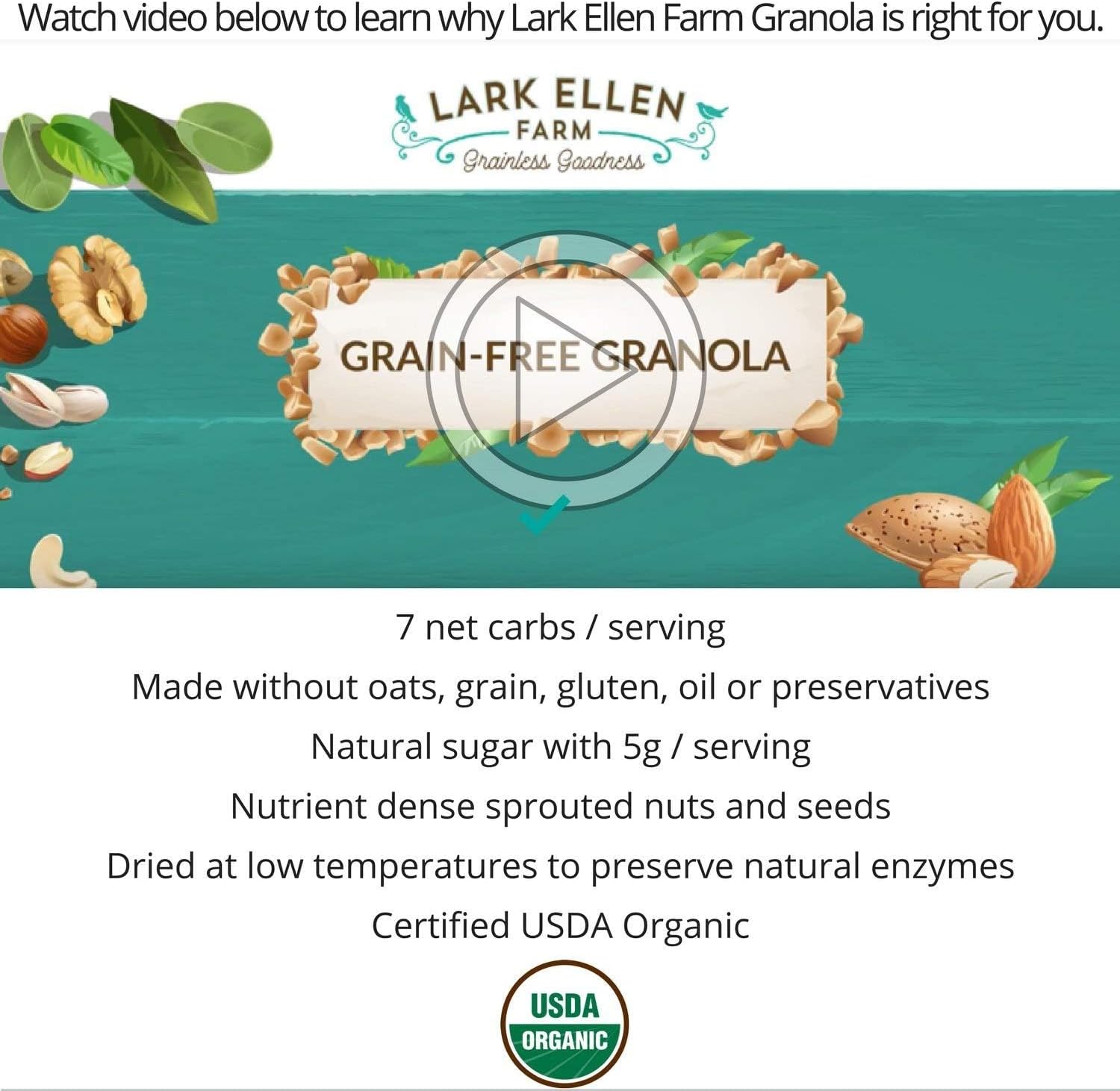 Grain-Granola, Certified Organic Sprouted Vegan