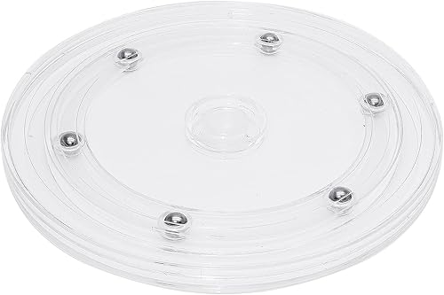 Vista 3 de Murtenze 2 organizadores de tocadiscos acrílicos de 6 pulgadas, giratorio con rodamientos de bolas de acero para gabinetes de esquina de cocina