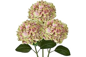 DILATATA Artificial Hydrangeas Flowers - 26" Large Silk Hydrangea for Home, Weddings, Parties, Stores