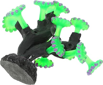 Silicone Coral Figurine Aquarium Ornament Lifelike Fish Tank Decoration No Deformation Fading for Fish Rest Aquatic Landscapes and Fun