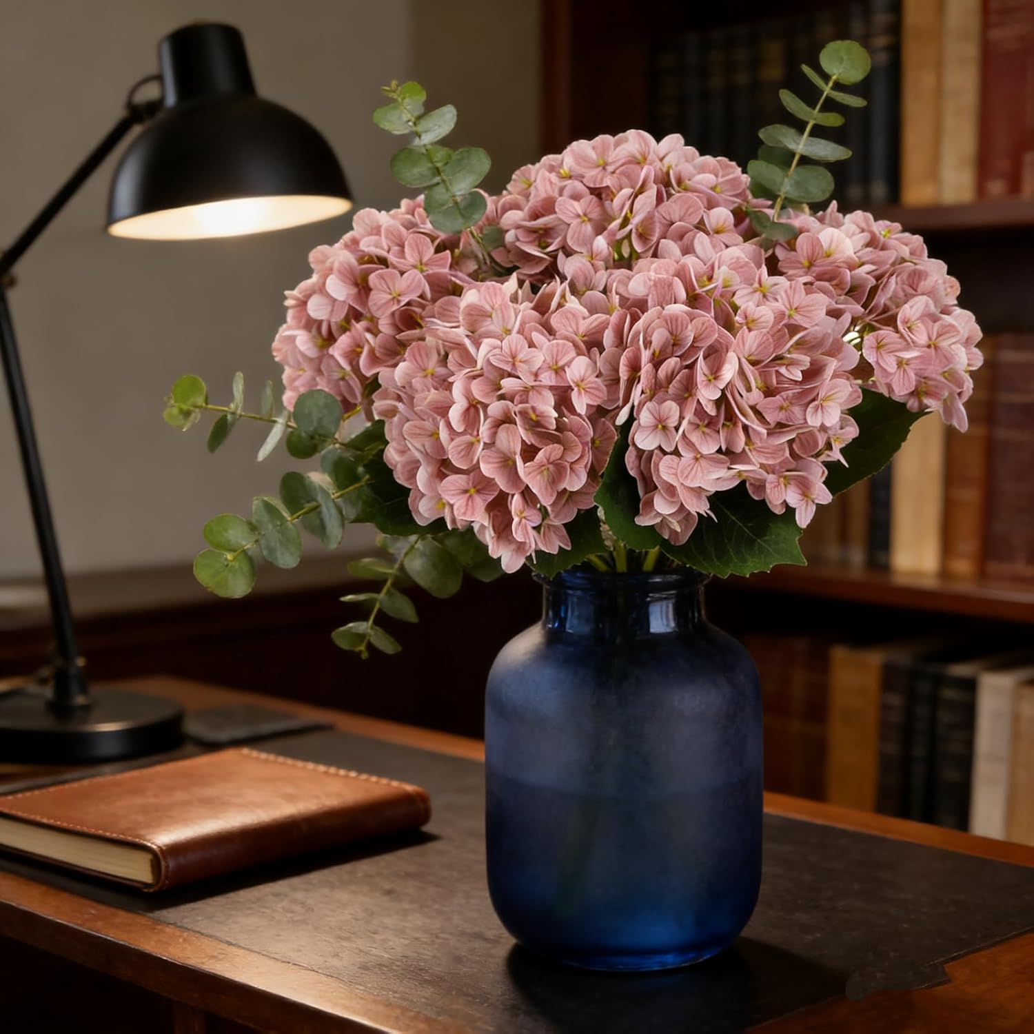 Kimura's Cabin 5pcs Hydrangea Artificial Flowers Real Touch Hydrangeas with Long Stem Lifelike Latex Faux Flowers for Wedding Arrangement Bouque Home Table Centerpieces Decor,Cameo Brown - Image 6