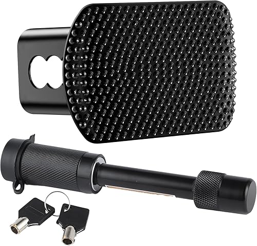 Vista 9 de SINGARO Cubierta de enganche de remolque, cubierta de enganche de remolque de metal pesado con bandera estadounidense para receptores de 2 pulgadas