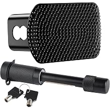 SINGARO Bling Heavy American Flag Metal Trailer Hitch Cover for 2 Inch Receivers, Ideal for Truck Accessories with 5/8-Inch Pin Diameter Trailer Hitch Lock Black
