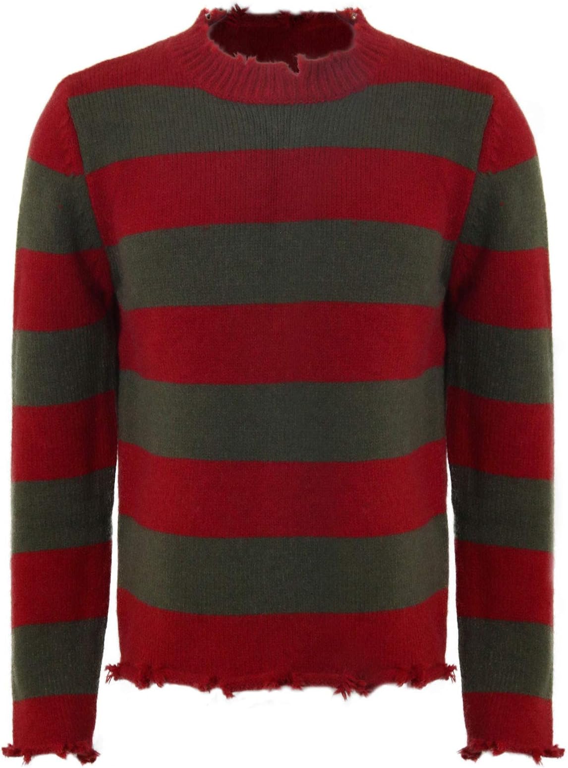 Men's Freddy Sweater Striped Deluxe Jumper Sweater Knitted Nightmare On Elm St Halloween Fancy Costume