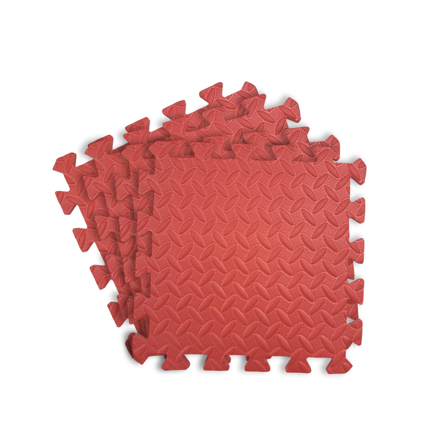 Pack of 4 30x30cm Red Coloured 1cm Thick EVA Foam Mats