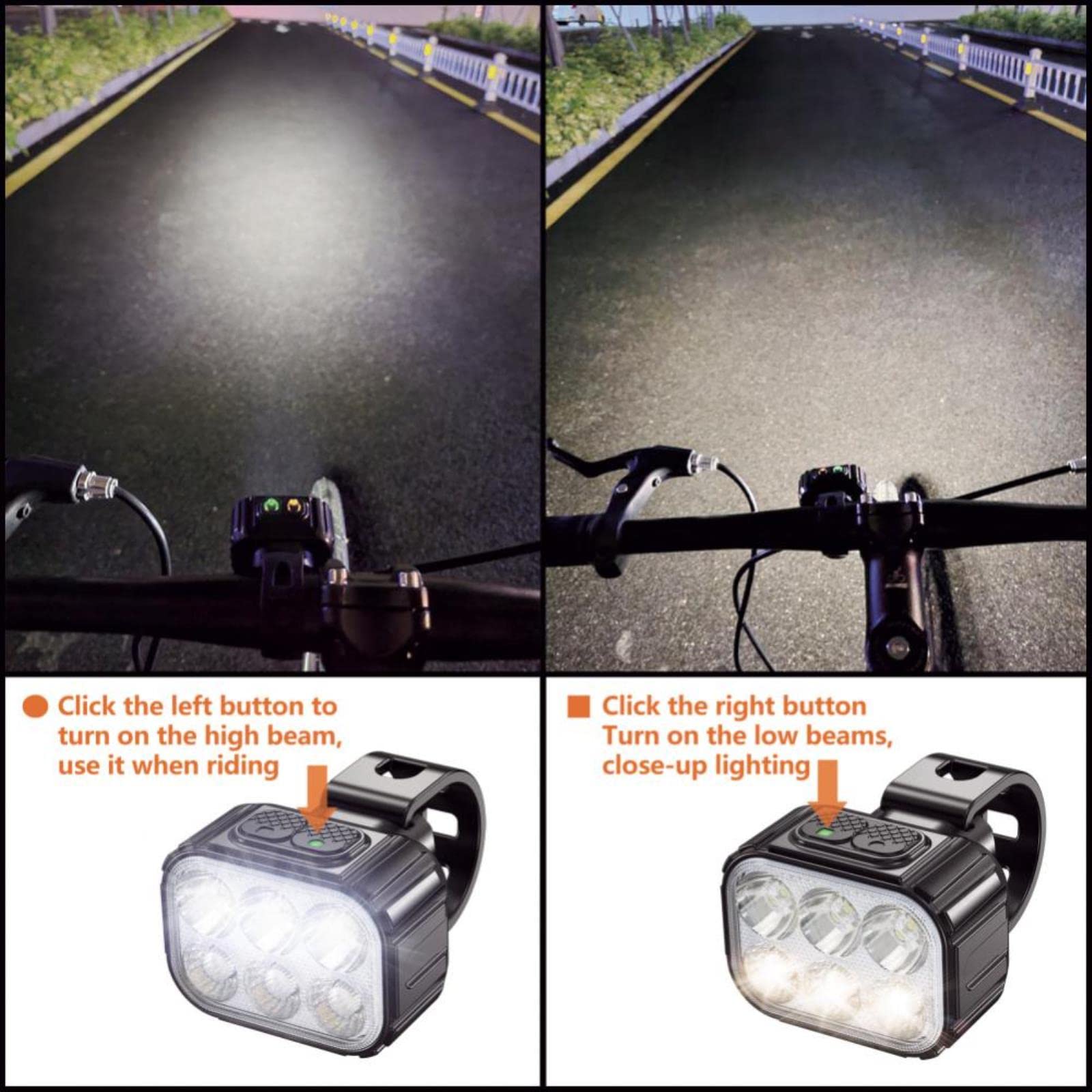 KINHA 6/24 Lampada Bead Bicicletta Anteriore Faro Luce Anteriore Della Bicicletta MTB Luci Della Bicicletta Luce Posteriore LED