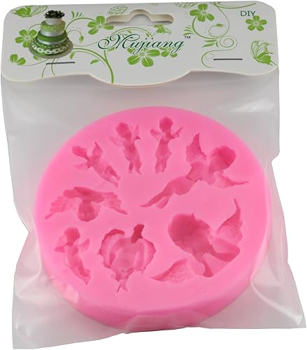 Miniatura 7 de Mujiang Angel Baby Fondant Molde de silicona para decoración de pasteles Herramientas de arcilla de polímero de chocolate Moldes Decoración de pastel