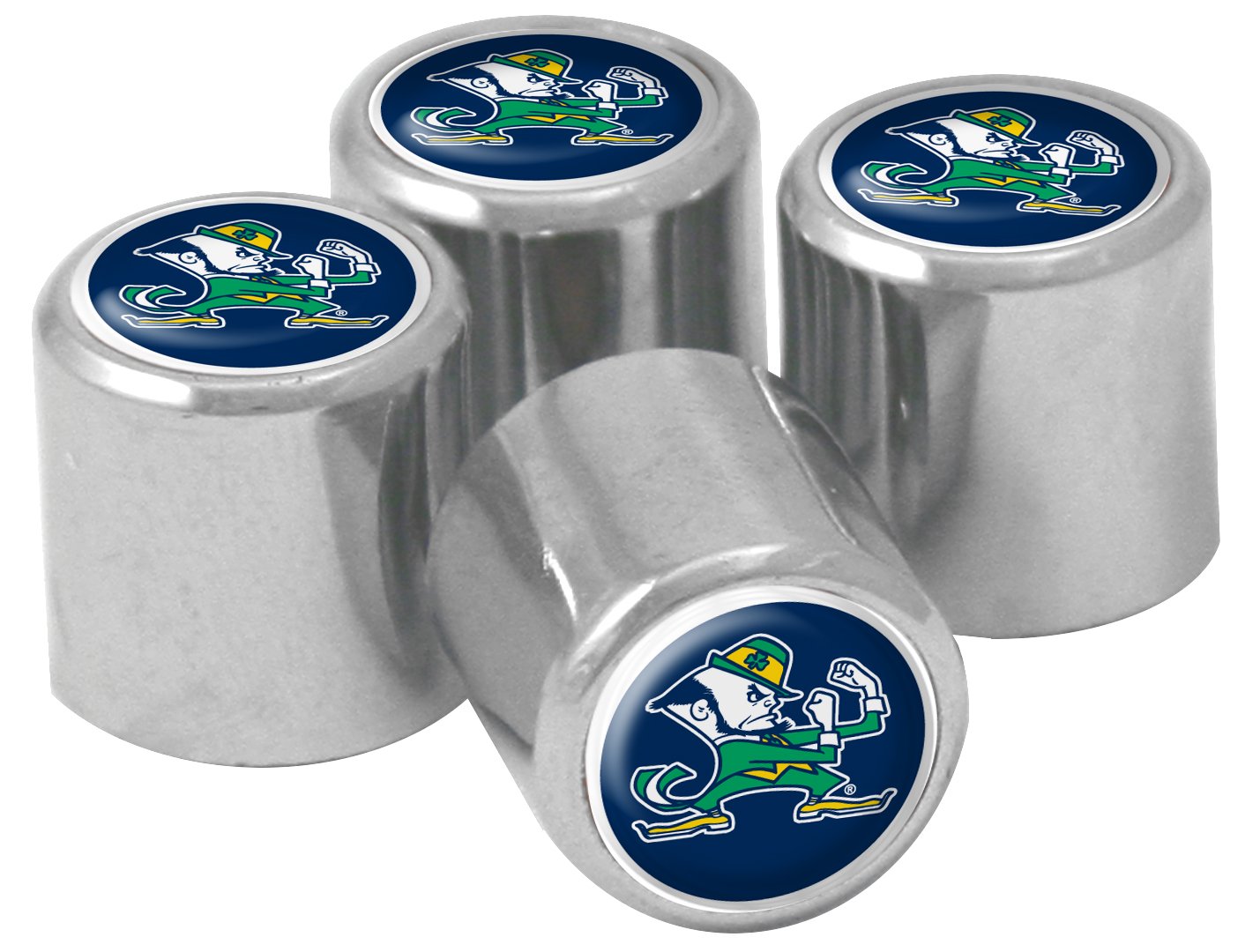 WinCraftNCAA Notre Dame Fighting Irish Metal Tire Valve Stem Caps, 4-Pack
