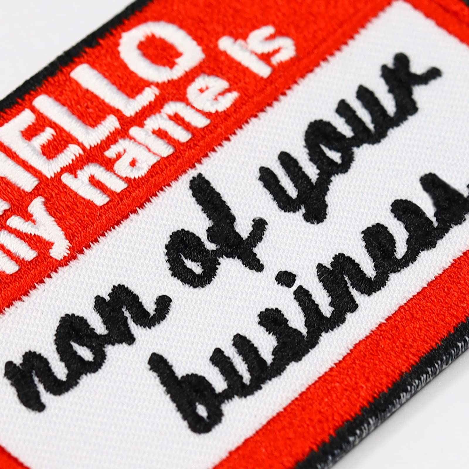 Custom hello My Name Is Embroidered Patch, Iron On/sew On