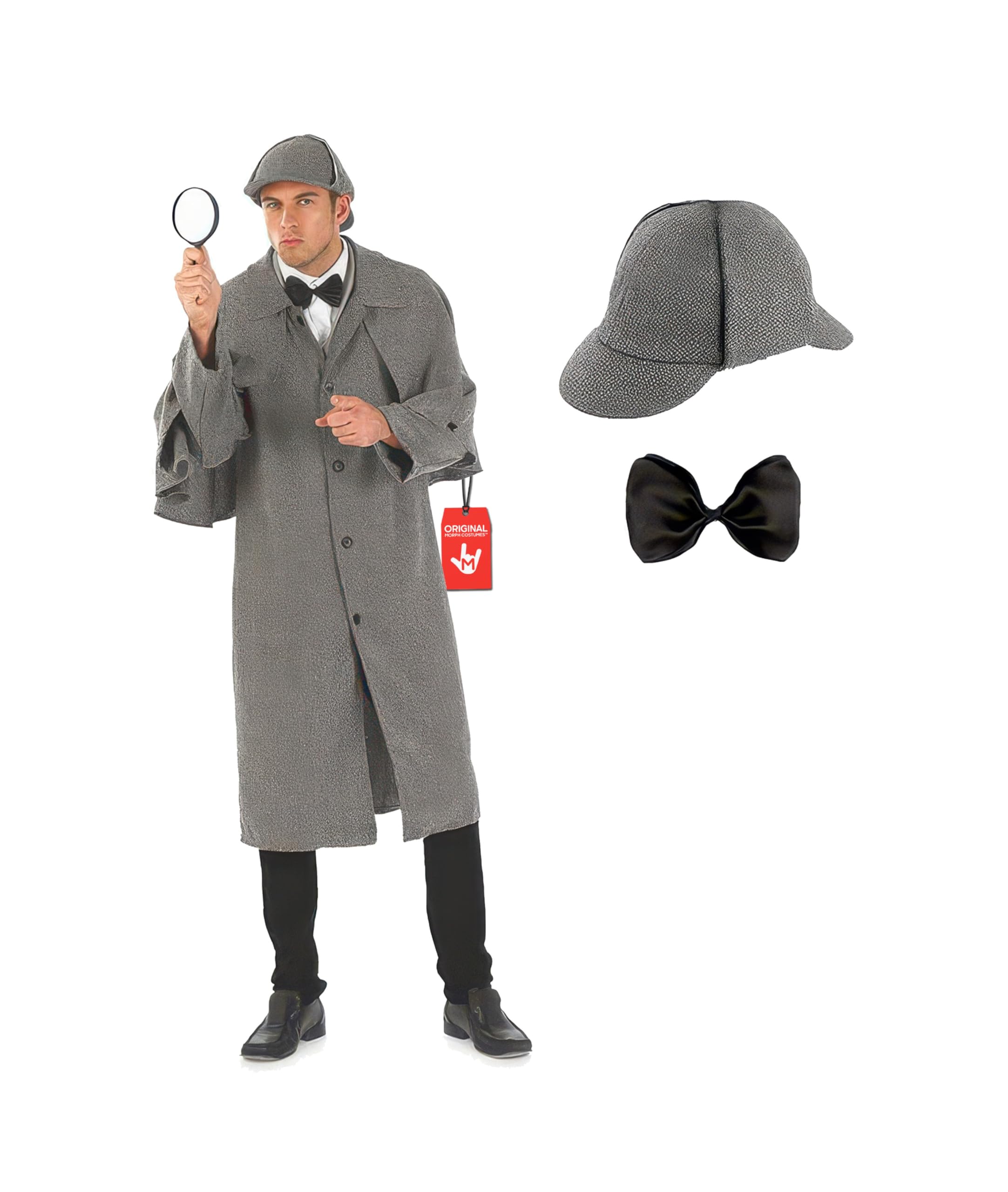Fun Shack Men's Detective Costume, Adult Detective Costume, Victorian Detective Costume, Men's Victorian Detective Costume, Men's Victorian Detective Costume, Carnival Costume Men, Size M, L, XL