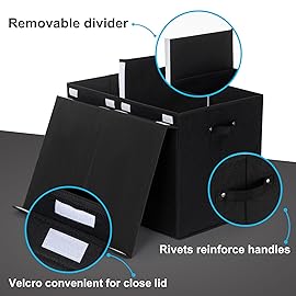 popoly 122L Large Toy Box Chest with Lid, Foldable Toy Storage Organizer Bin Boxes with Removable Divider for Kids, Boys, Girls, Nursery, Playroom, 26x17 x17(Linen Black)