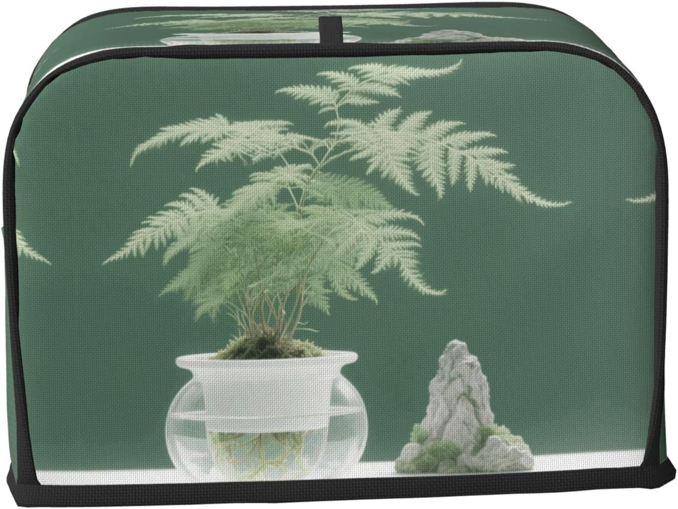 House plants Toaster Cover 2 Slice, Waterproof Bread Machine Covers with Pockets Universal Size Kitchen Small Appliance Cover with Handle, Dust and Fingerprint Protection